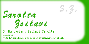 sarolta zsilavi business card